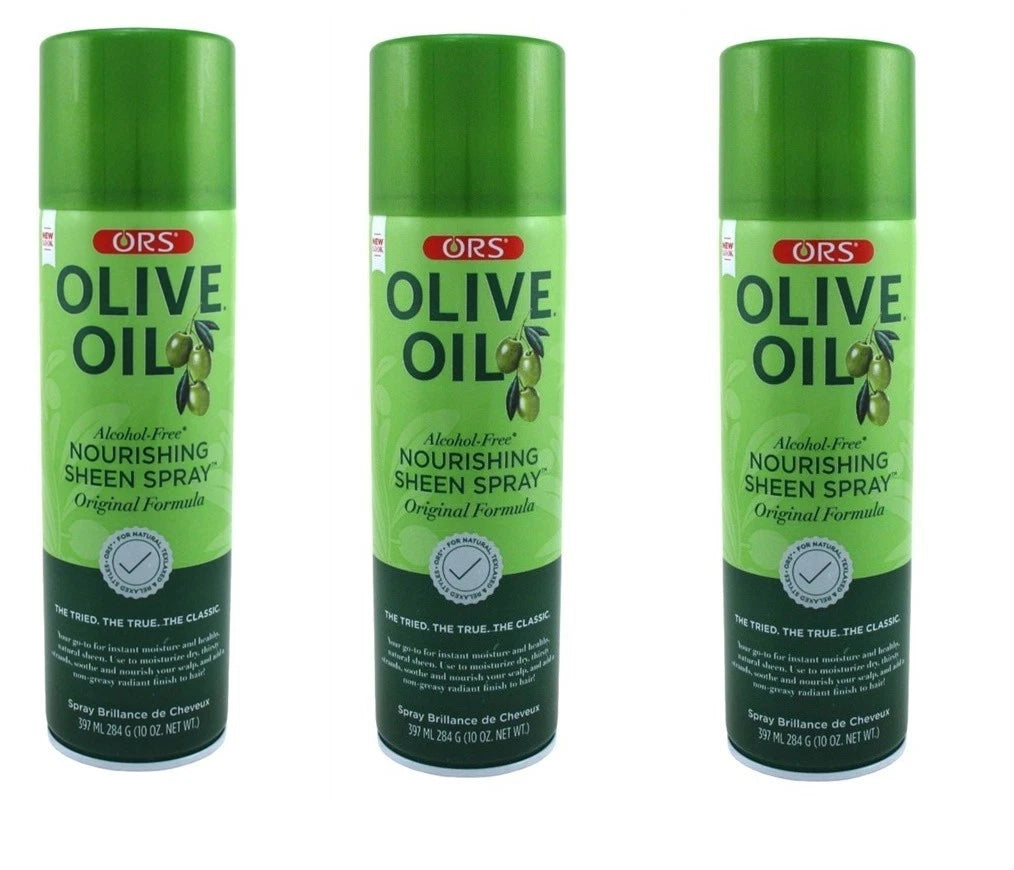 BL Ors Olive Oil Sheen Spray Nourishing Original 10oz X 3 Packs