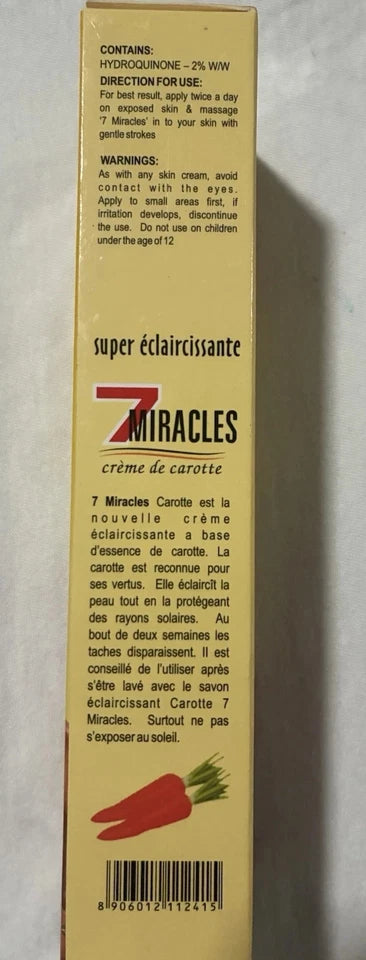 7 Miracles Super Éclaircissante Carrot Cream for Dark Spots ( 3 packs )